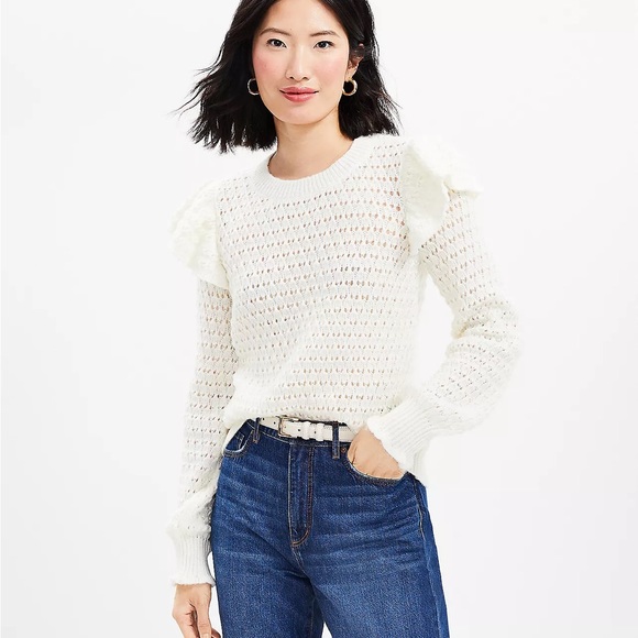 Shoulder Ruffle Sweater - Picture 4 of 6